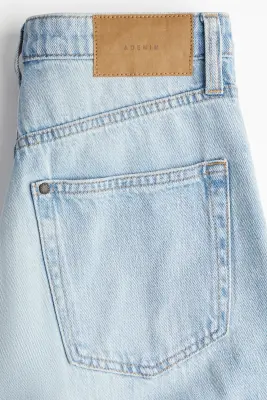 Petite Length Wide Ultra High Jeans - Bleu denim clair — photo 1