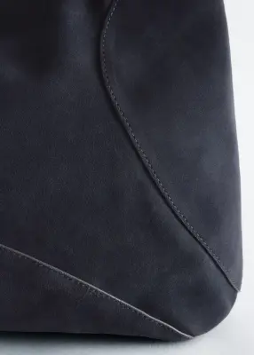 Split-Suede Carryall Bag - Bleu — photo 2