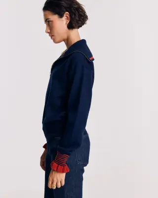 Pull Lila marine et rouille — photo 3