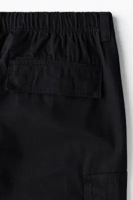 Pantalon cargo Relaxed Fit - Noir — photo 5