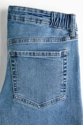 MAMA Wide Low Waist Ankle Jeans - Bleu denim — photo 4
