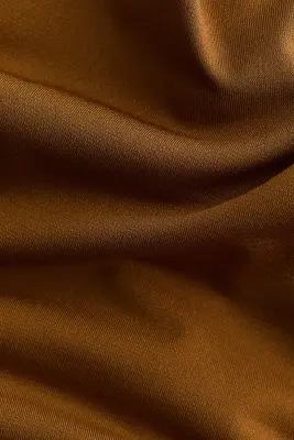 Robe asymétrique à effet drapé - Marron — photo 3