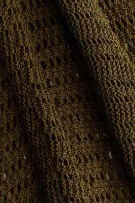 Robe maxi façon crochet - Vert kaki foncé — photo 5