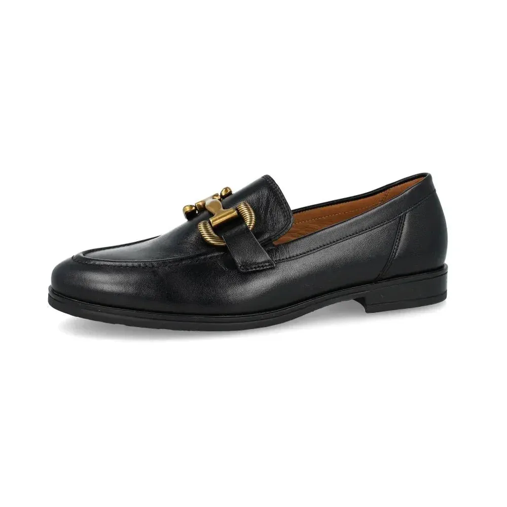 Mocassins Gabor 52.422.27 Noirs - Cuir Lacets Grande Pointure Femme