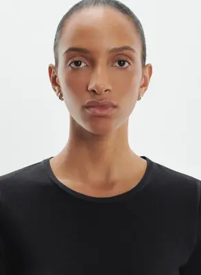 T-shirt en coton organique et cachemire — photo 3