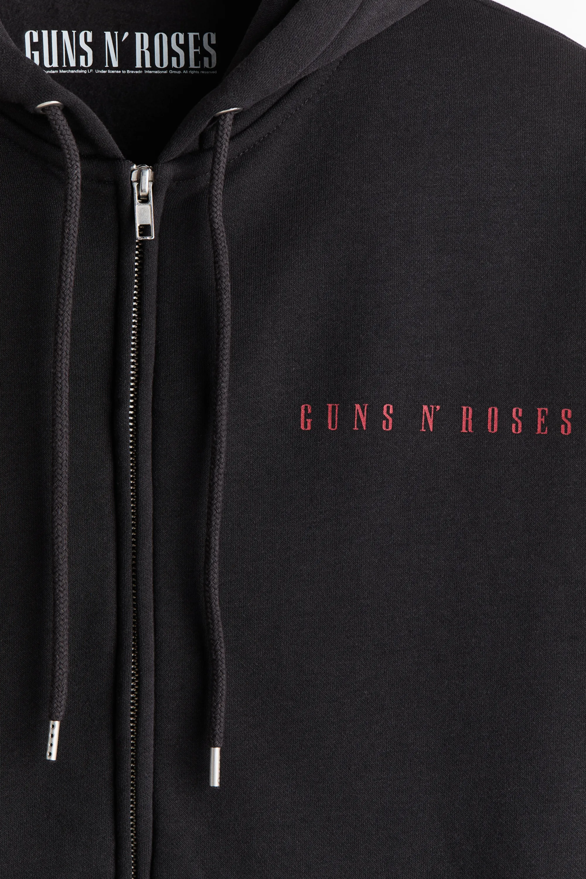 Veste imprimée Loose Fit avec capuche et zip - Noir/Guns N' Roses