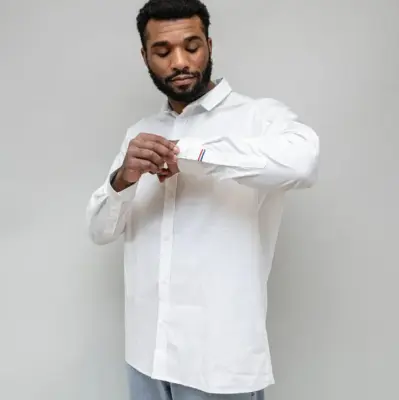 Chemise Jules popeline blanche homme — photo 6