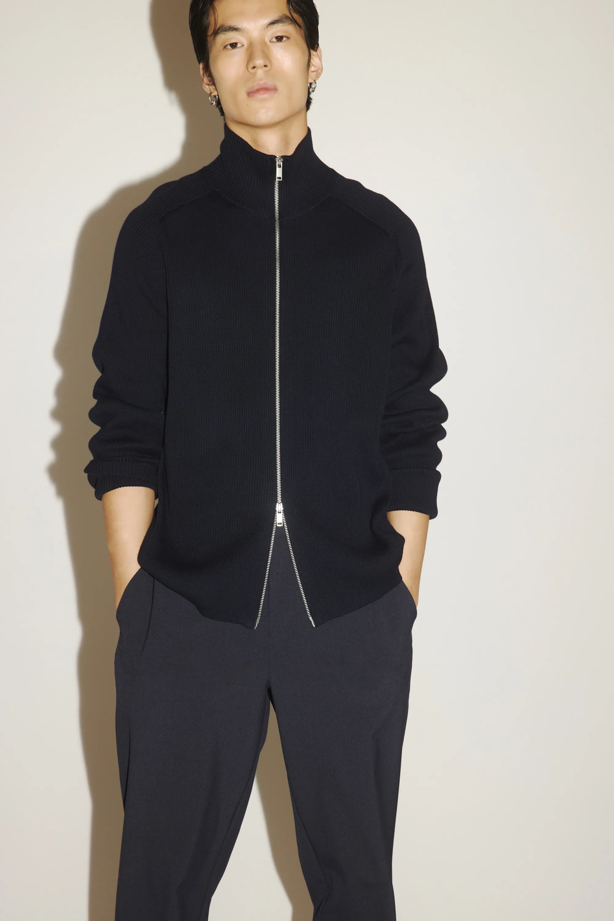 Pantalon Four-way Stretch Regular Fit - Bleu marine