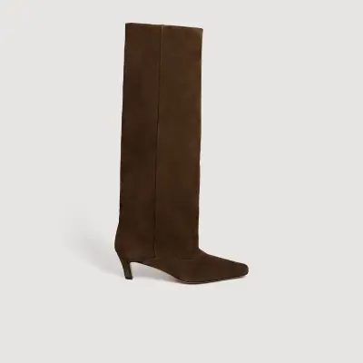 Bottes hautes en suède
