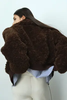 Veste duveteuse - Marron foncé — photo 4