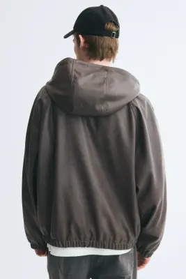 Veste à capuche - Taupe foncé — photo 3