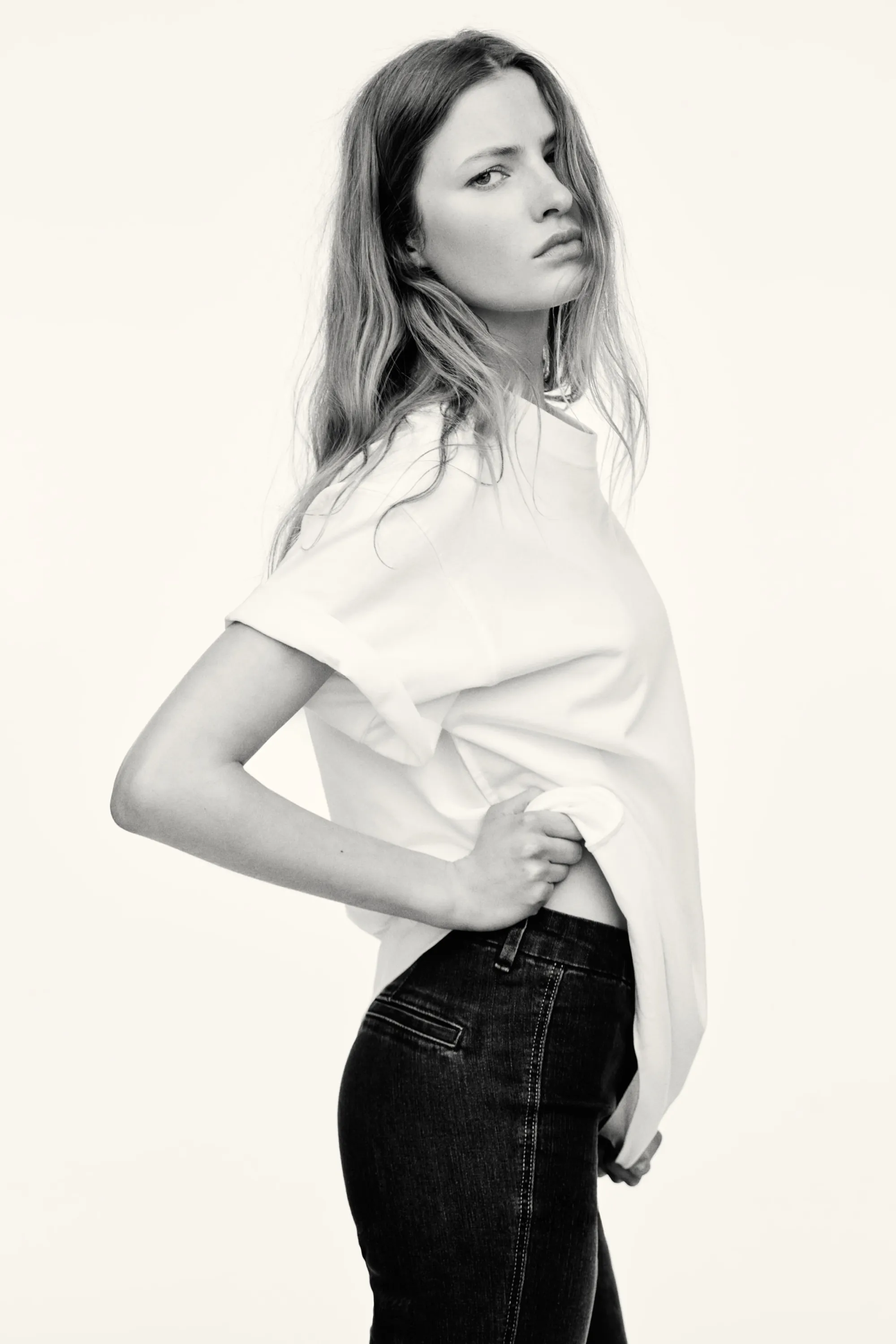 Flared High Jeans - Bleu denim foncé