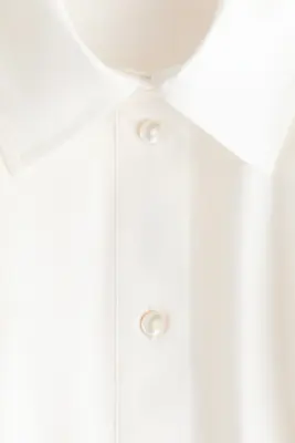 Robe en popeline avec liens à nouer dans le dos - Crème — photo 3