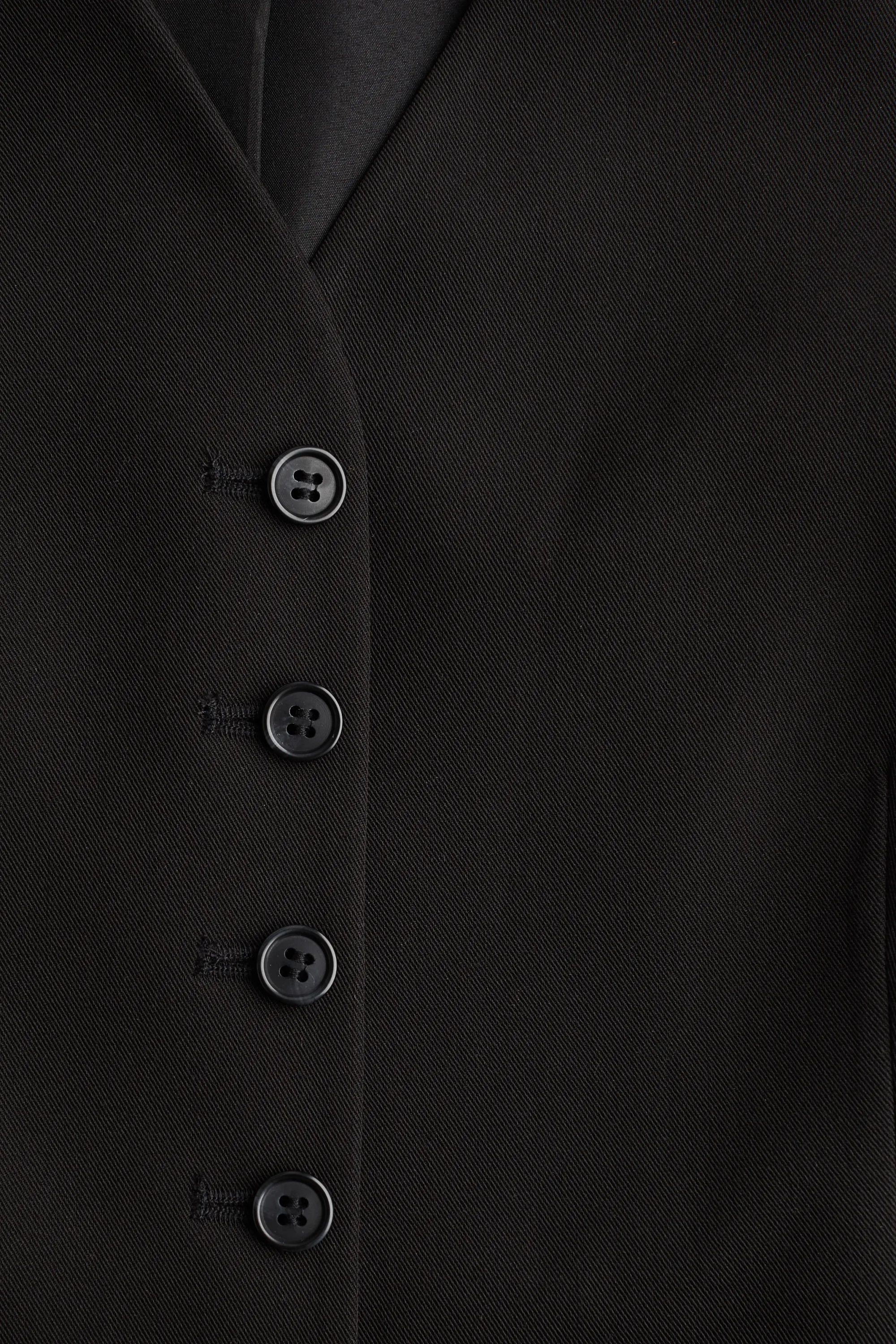 Gilet de costume en viscose mélangée - Noir
