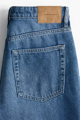 Straight High Jeans - Bleu denim — photo 1