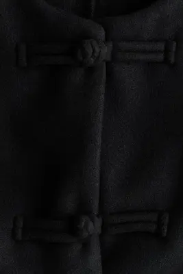 Veste en jersey avec boutons noués - Noir — photo 4