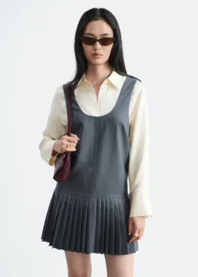 Robe plissée à superpositions - Gris — photo 2