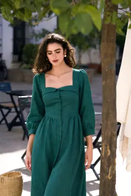 Esther Midi Dress - Green — photo 2