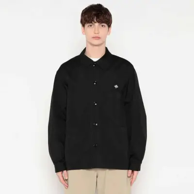 Veste en Popeline Logo dos Danton - Noir — photo 2