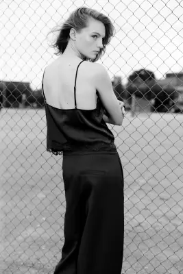 Pantalon barrel - Noir — photo 3