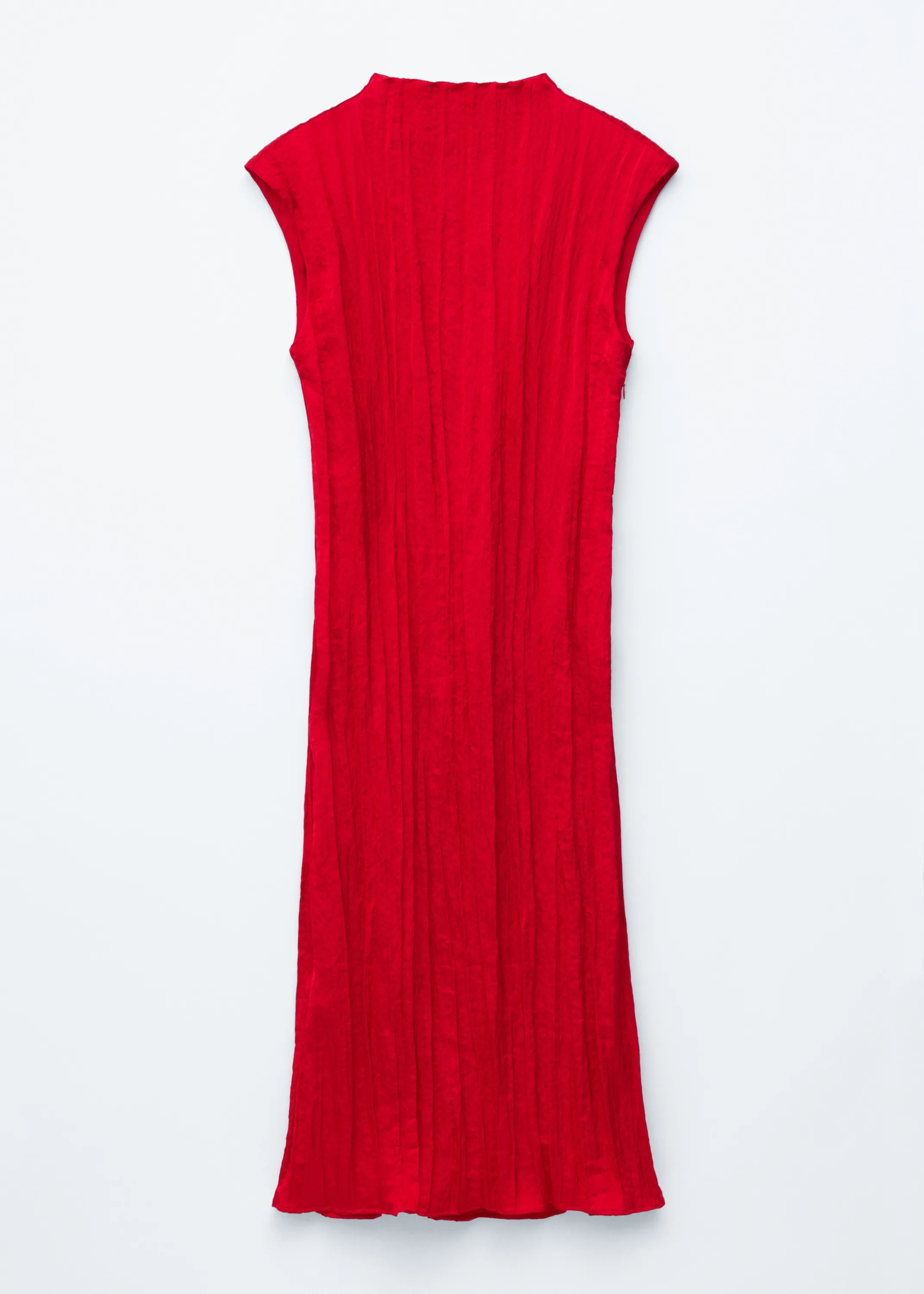Robe midi en crêpe - Rouge