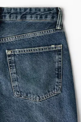 Loose Bootcut Jeans - Bleu denim foncé — photo 4
