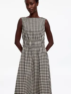 Robe en seersucker - Blanc/Noir — photo 3