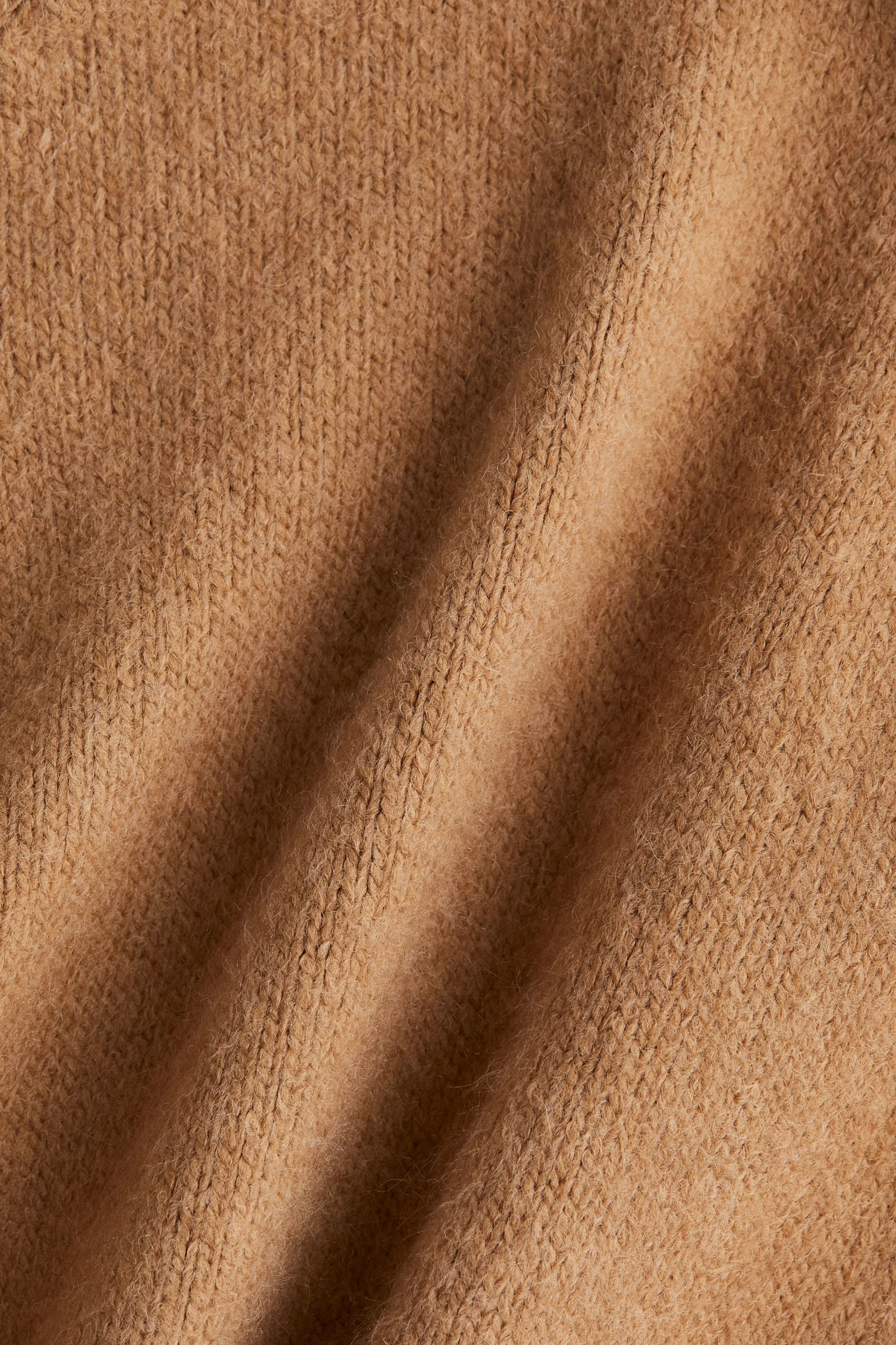 Pull oversize à encolure en V - Beige foncé