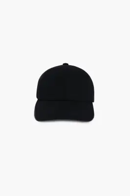 Casquette '6 panel' - Laine Noir — photo 1