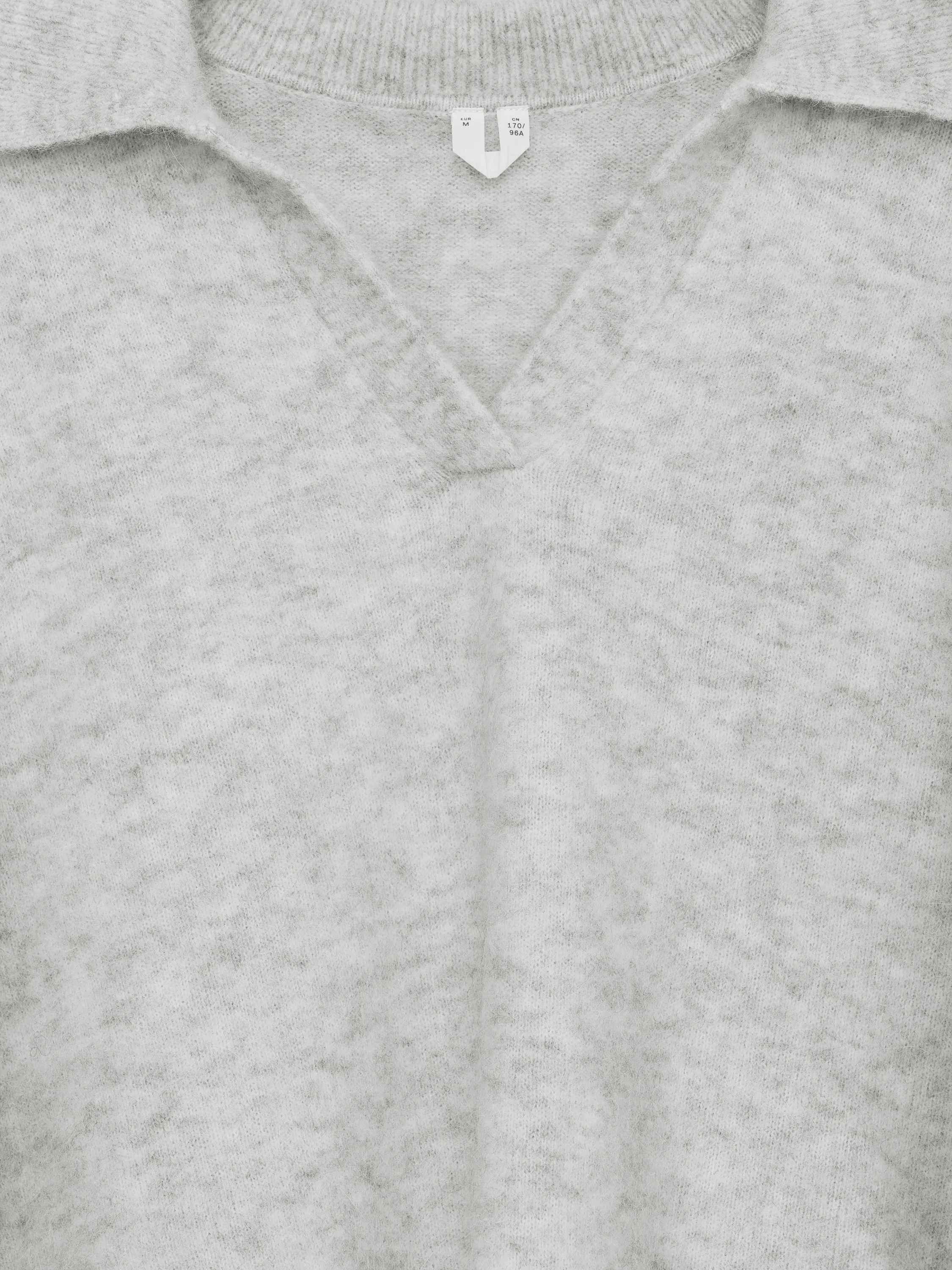 Pull en mélange de laine et d'alpaga - Gris chiné
