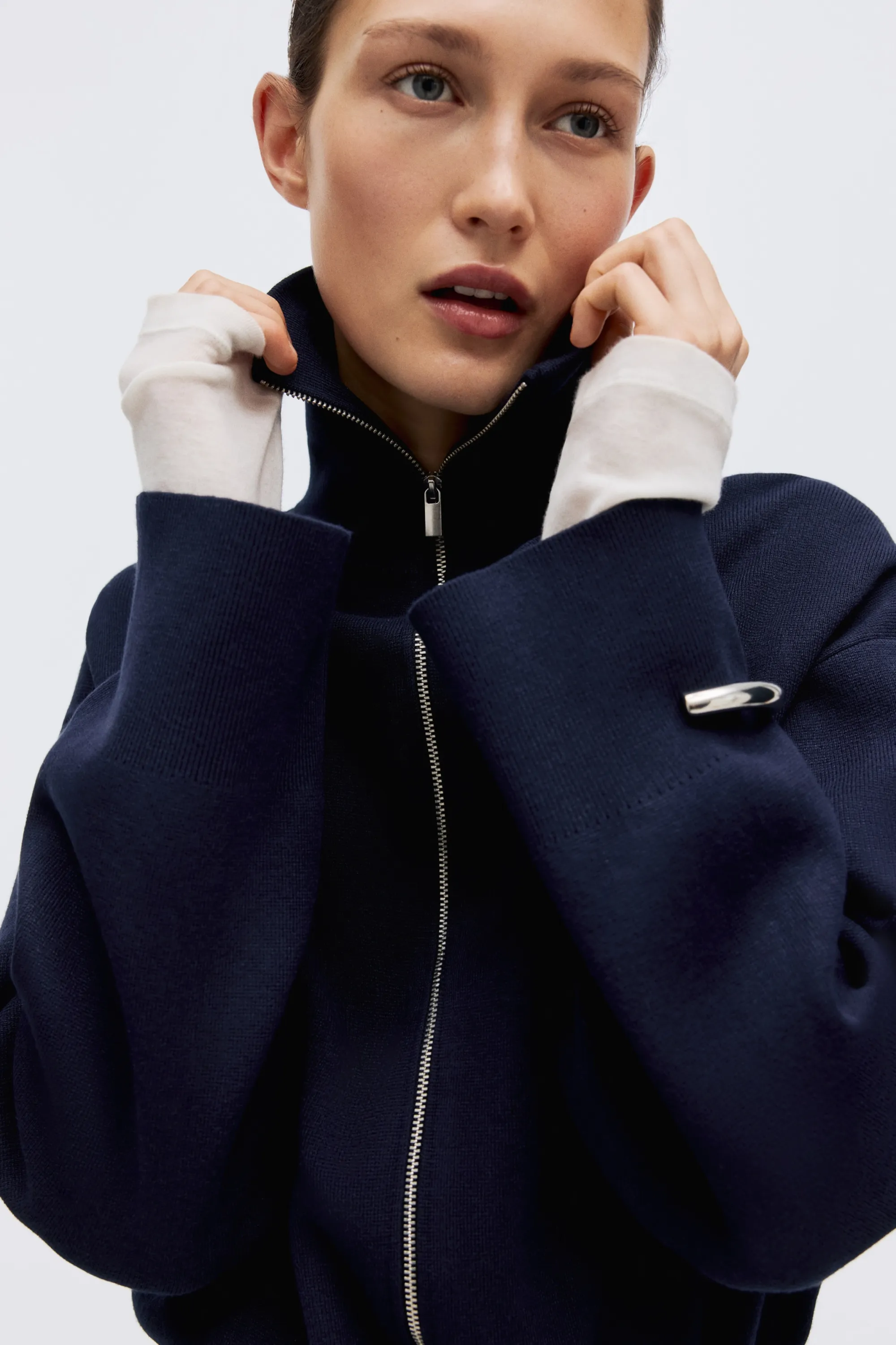 Gilet zippé - Bleu marine