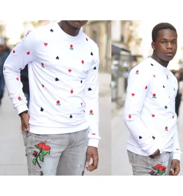 Pull sweat ZOOM FLIGHT blanc poker