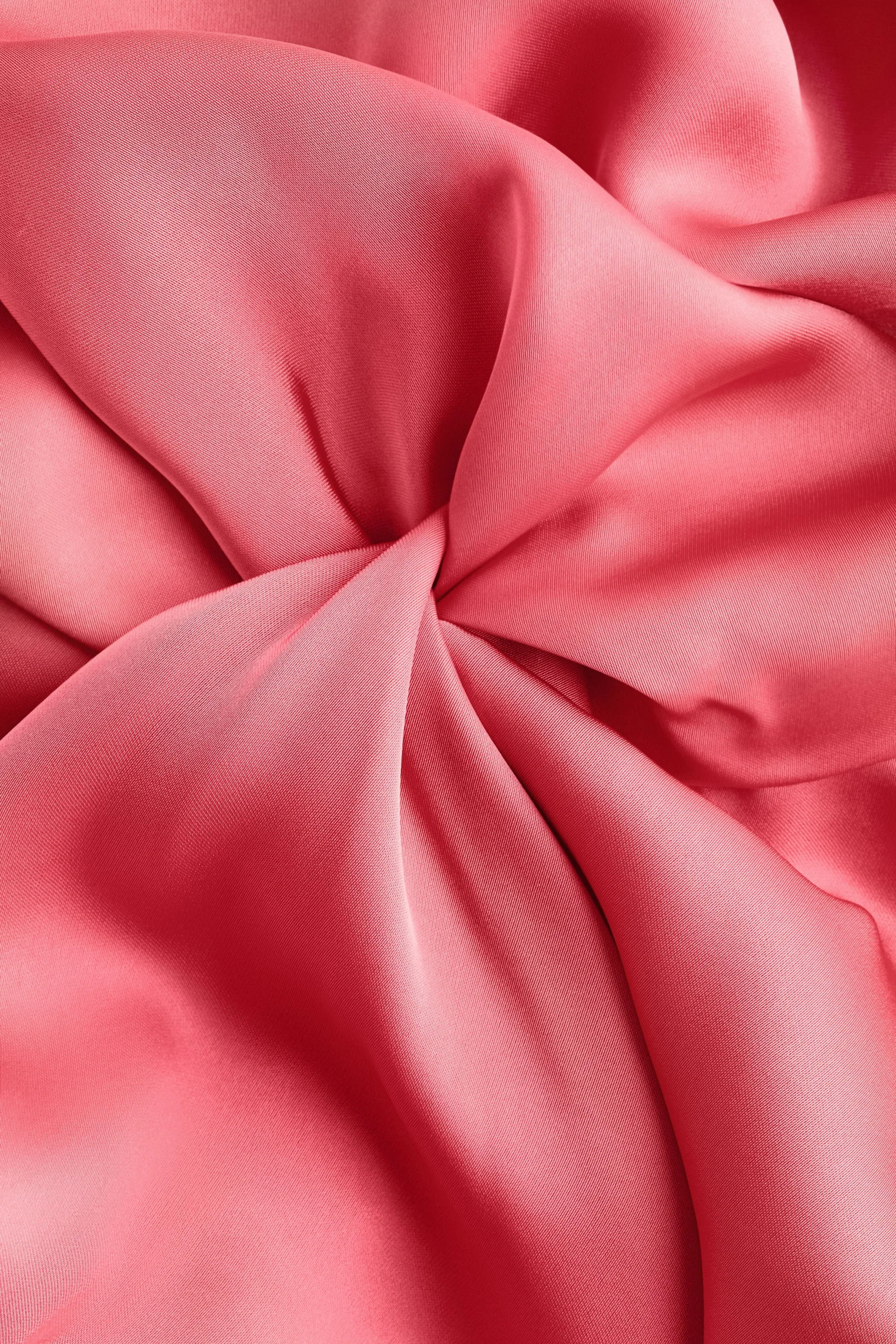 Robe en satin avec détail torsadé - Rose