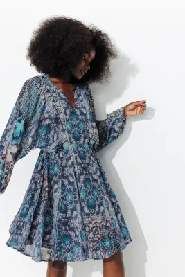 Robe courte imprimée Femme — photo 3