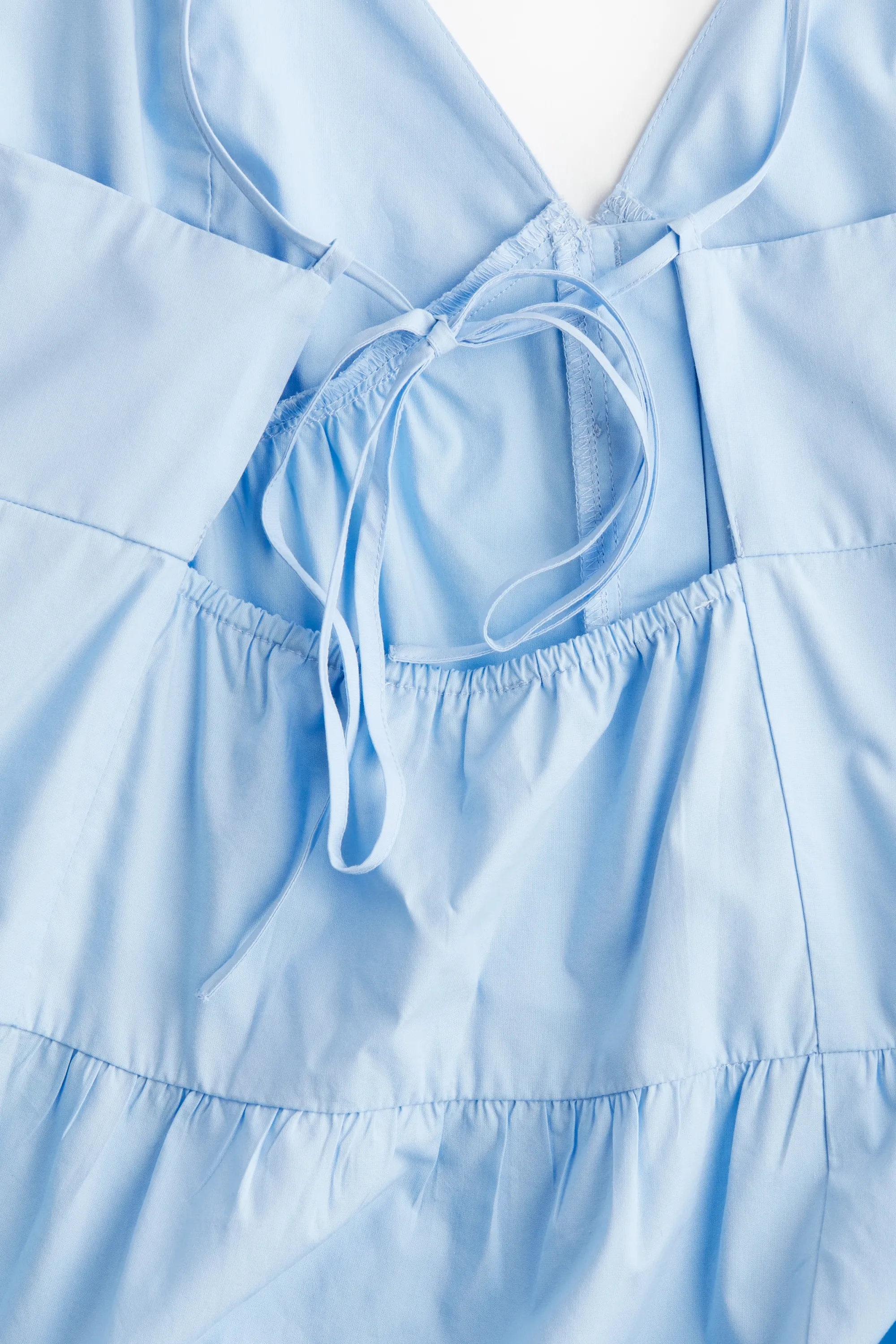 Robe à étages avec bretelles fines - Bleu clair