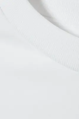 T-SHIRT COUPE AMPLE - Blanc — photo 4