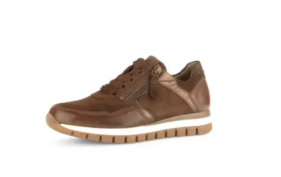 Baskets Gabor 76.438.31 Marron - Cuir Lacets Zip Grande Pointure Femme — photo 1