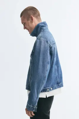 Veste en denim de coton - Bleu denim clair — photo 3