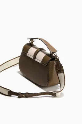 Sac crossbody - Vert kaki/beige clair — photo 2