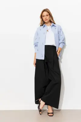 Pantalon large à pinces — photo 2