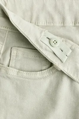 Pantalon à jambes larges en twill - Vert sauge clair — photo 1