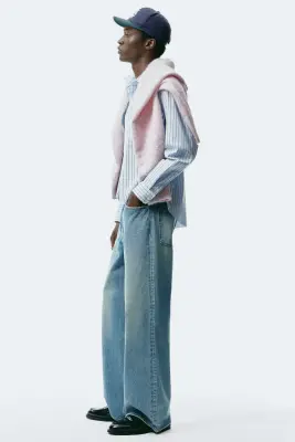 Wide Jeans - Bleu denim clair — photo 4