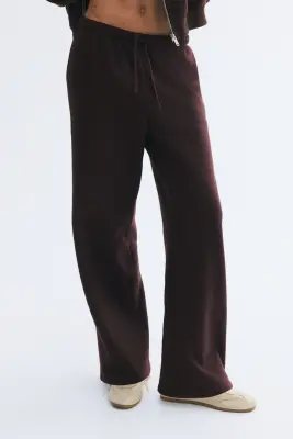 Pantalon jogger ample - Marron foncé — photo 2