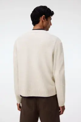 Pull Regular Fit à la finition brossée - Beige chiné — photo 2