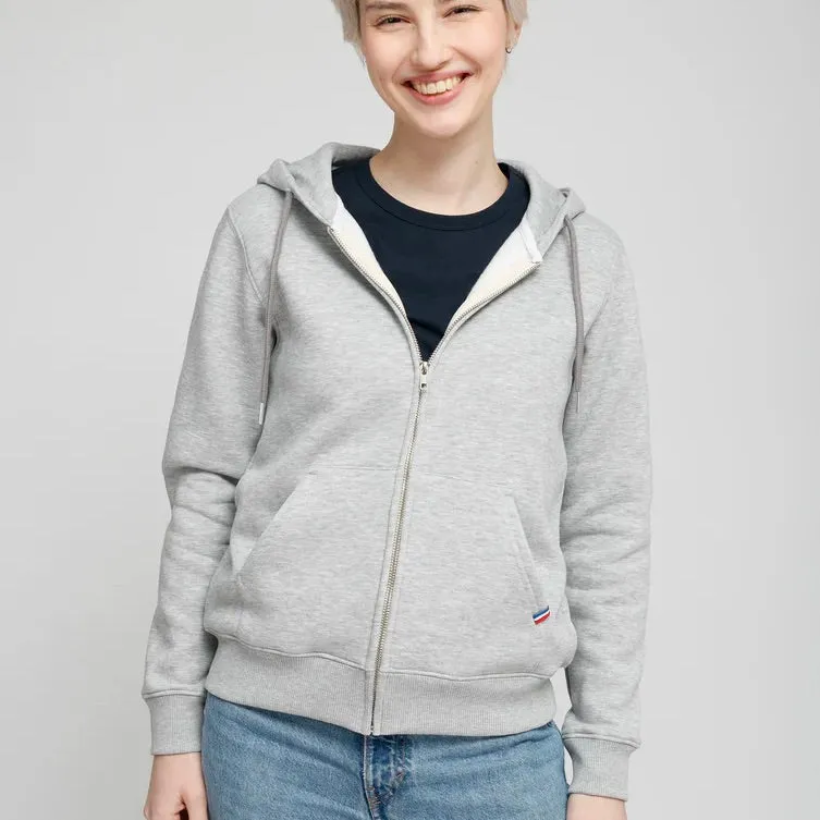 Hoodie zippé gris Philippine