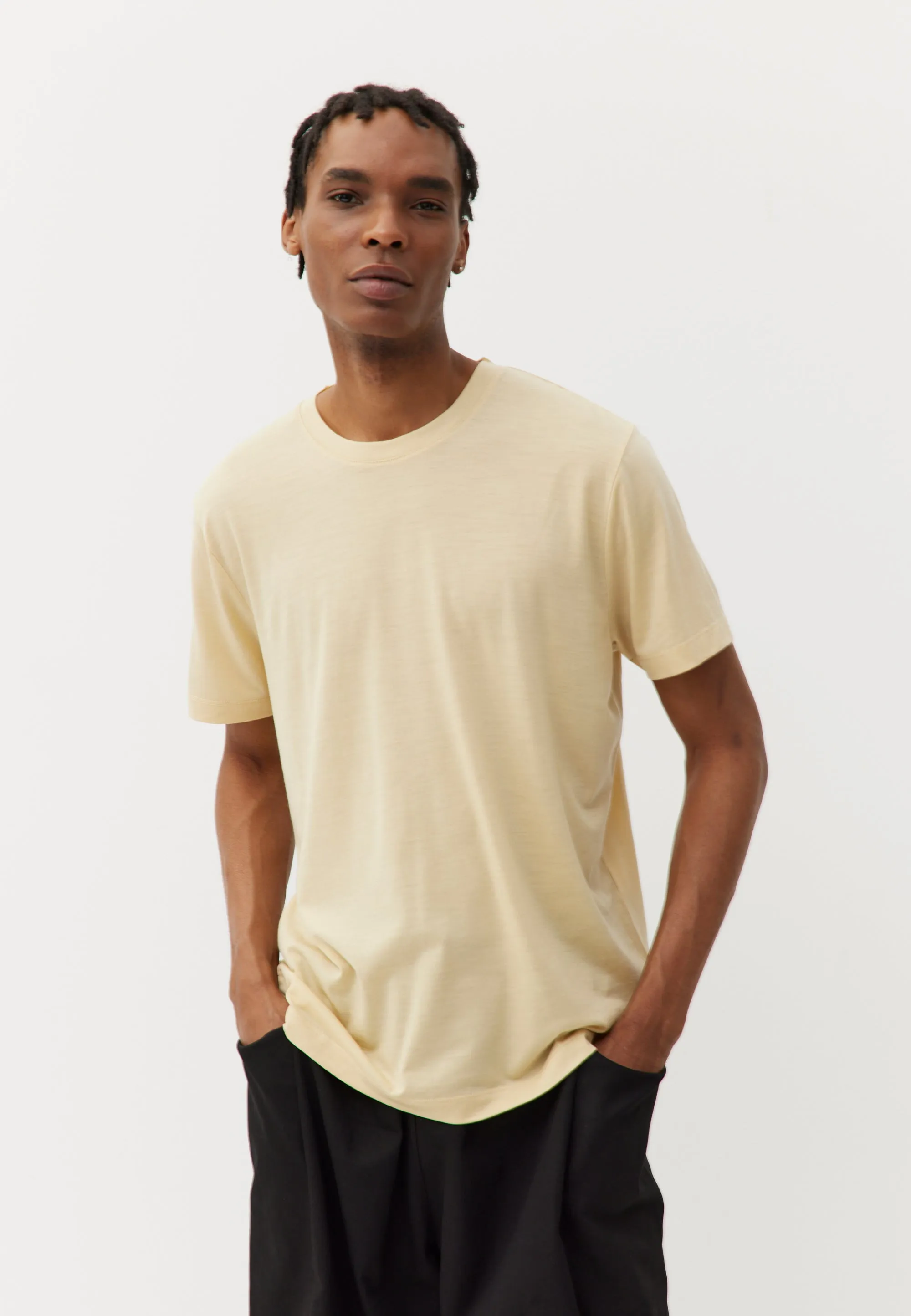 Le t-shirt mérinos - Jaune pâle
