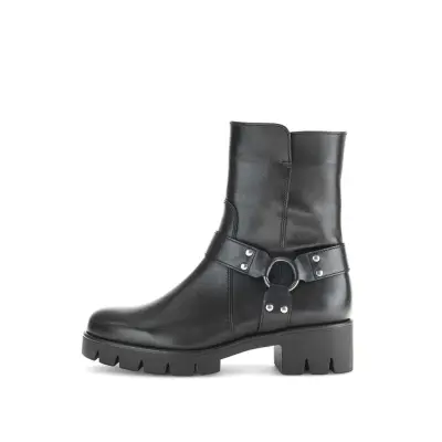Bottines Gabor 71.713.27 Noires - Cuir Zip Grande Pointure Femme — photo 2