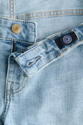 MAMA Wide Low Waist Ankle Jeans - Bleu denim clair — photo 4