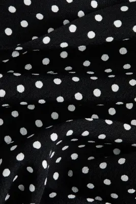Robe tunique avec col lavallière - Noir/pois — photo 5