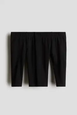 Lot de 2 leggings en coton - Noir — photo 1